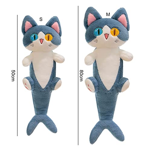 YOZUMD Cat Stuffed Throw Pillow,Soft Chubby Shark Plush Animal Doll, Collectible PP Cotton Stuffed A