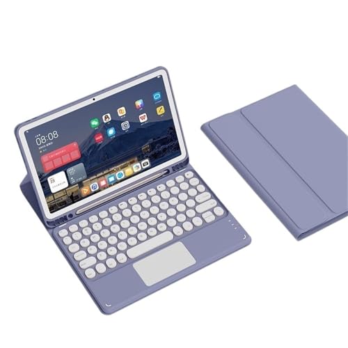 Coque tablette Huawei Matepad 11 2023 en cuir violet avec clavier et souris