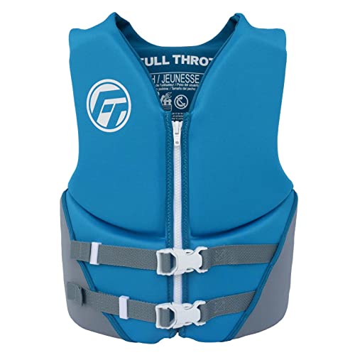 Full Throttle Youth Rapid Dry USCG Approved Life Jacket, Blue