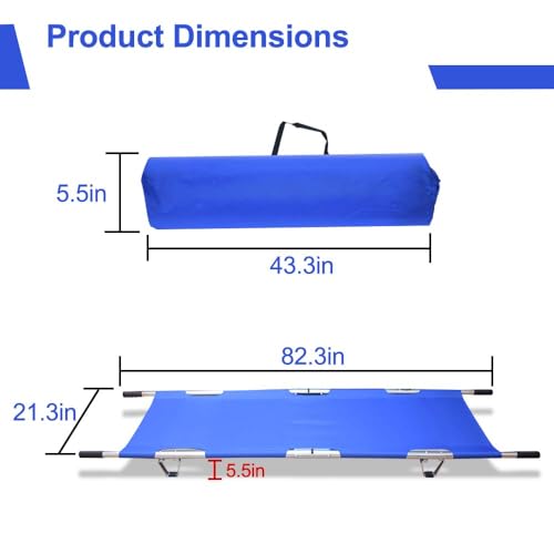 SOKO Foldable Stretcher Flexible Medical Folding Transport Stretcher, Portable Folding Stretcher for Medical Emergency,Portable Stretcher with Heavy Duty Handles, Carrying Case and Straps - Thumbnail 5