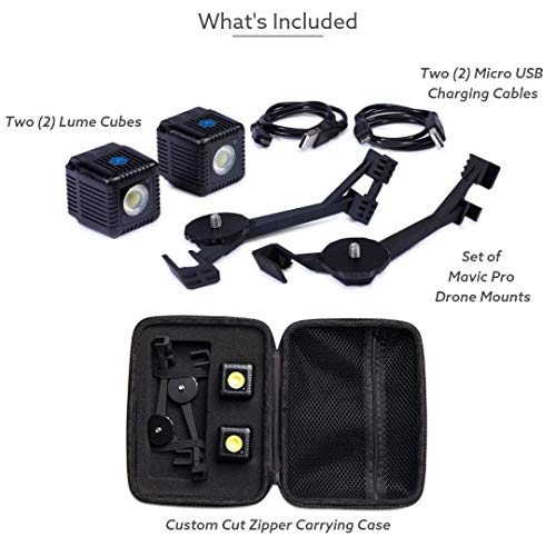 LUME CUBE Lighting Kit for DJI Mavic Pro (Black) - Thumbnail 6
