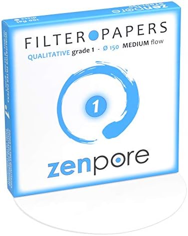 Qualitative Filter Paper 15cm Lab Filter Paper for Chemistry, Standard Qualitative Grade 1-Medium Flow 150mm(100 Discs)