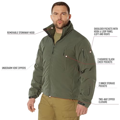 Veste softshell Spec Ops Rothco imperméable et modulable 3 en 1 contre le vent - 5
