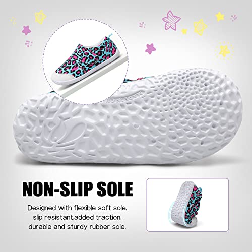Lisdwde Kids Shoes Boys & Girls Slip Resistant Neoprene Running Shoes For Summer Infant/Toddler Leopard Pink 5.5-6 Toddler #TOP4