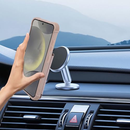 Protège Galaxy S24 Plus étui rabat rose saumon fini les écrans rayés