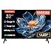 coocaa Smart TV 32 Zoll, 80cm, QLED HD Fernseher kompatibel mit Google TV, HDR10, Dolby Audio, Bluetooth 5.1, EyeCare, Google Cast, Triple Tuner DVB-T/-T2/-C/-S/-S2 CI+, 2026 Upgrade-Modell