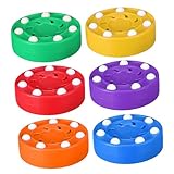 Kisangel 6pcs Field Hockey Roller Pucks for Indoor and Outdoor Training Ice Hockey Practice for Skill Improvement