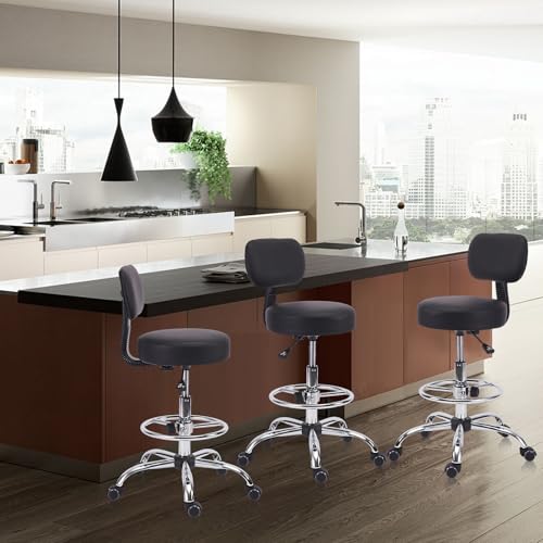 Klasika PACO-DFT Drafting Swivel Chair With Back Support And Adjustable Footrest Rolling Stool, Multi-Purpose Office Desk Chair thumb #8