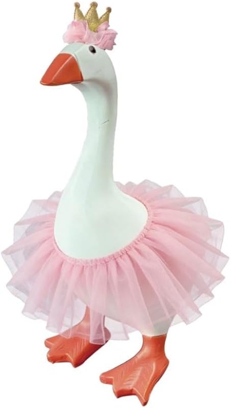 Evergreen Gordy Desk Goose Statue Outfits Princess Clothing for 8" H Mini Resin Desktop Goose Figurines