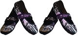Nufoot Women's Betsy Lou Fuzzies Slippers, Paisley, Large