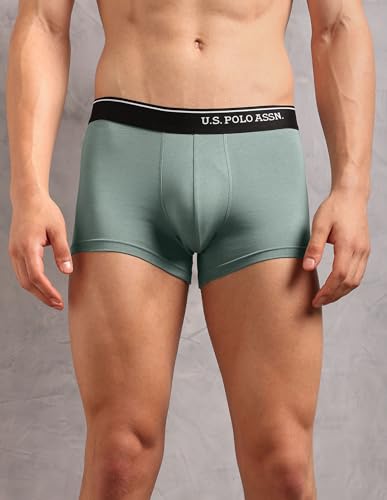 Image of U.S. Polo ASSN. Men's OET18 Cotton Stretch Breathable Underwear Trunks - Pack of 2