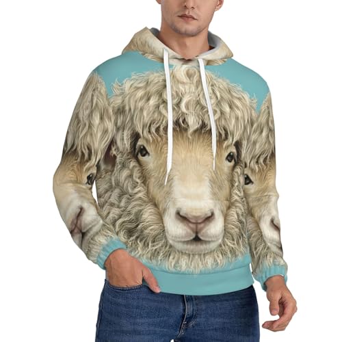 Sweat à capuche tête de mouton EdWal en polyester pour homme avec poche