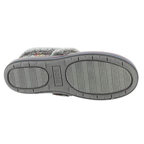 Skechers Skechers womens Slipper, Gray Multi, 8.5 US