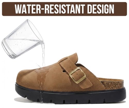 Image of 100% Genuine Leather Platform Clogs for Women - Fall Shoes for Women 2026