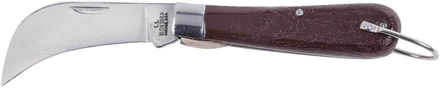 Klein Tools 1550-4 Pocket Knife, Electricians Knife with Carbon Steel 3-Inch Hawkbill Slitting Blade