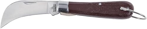 Klein Tools Cuchillo de bolsillo 1550-4, cuchillo de electricistas con hoja de corte Hawkbill de acero al carbono de 2-58 pulgadas