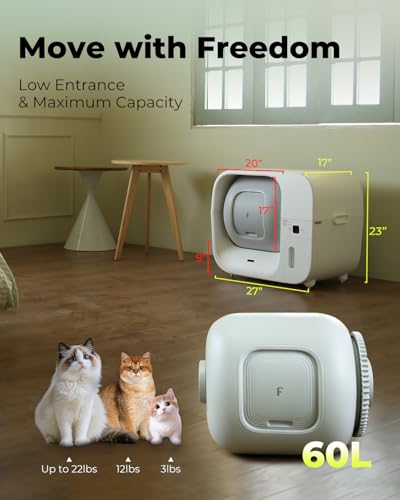 Furbulous True Odor-Free Self Cleaning and Packing Litter Box, Automatic Cat Litter Box with Self-Pack and Refill System, APP Control, Extra Large Space for 3.3-22 lbs Cats, Upgraded Version - Image 6