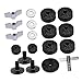 19 Pieces Cymbal Replacement Accessories Wing Nuts Washers Quick Release Portable Cymbal Sleeve for Performance Live- black