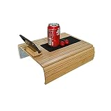 BAMJIUSHANG Bamboo Couch Cup Holder Sofa Arm Tray for Couch Tray Tables Couch arm Table Perfect for