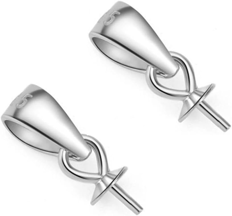 10pcs Adabele Real 1/20 14K Gold Filled Small Locket Bail Clasp 4mm Cup Peg Bail Glue On Pendant Connector for DIY Craft Jewelry Makings JK5-A2