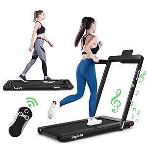 COSTWAY 2-in-1 walking pad & loopband, app-gecontroleerd, bluetooth, led-display, 1-12 km/u, belastbaar tot 120 kg, incl. telefoonhouder en treadmill inklapbaar