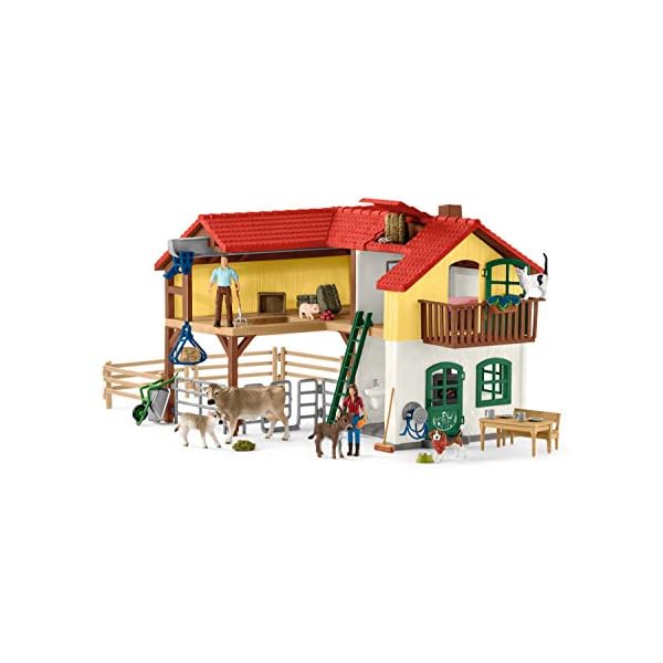 Schleich 42407 Farm World Spielset - Bauernhaus mit Stall und Tieren, Spielzeug ab 3 Jahren & 42528 Farm World… – Bild 3