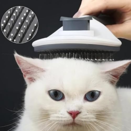 Escova Rasqueadeira para Pets, Removedor de Pelos, Azul