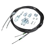 ACROPIX Universal Car Parking Brake Cable Kit Replacement Black - Pack of 11