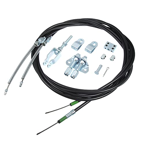 ACROPIX Universal Car Parking Brake Cable Kit Replacement Black - Pack of 11