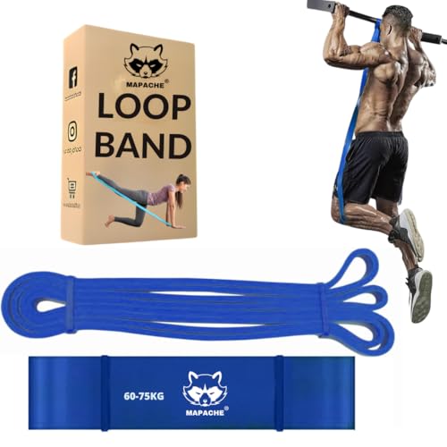 Image of Mapache Natural Rubber Heavy Resistance Band for Workout Set Exercise&Stretching Pull Up Bands for Home Exercise Gym Loop Bands Toning Bands Resistance (40-60Kg - Geen)