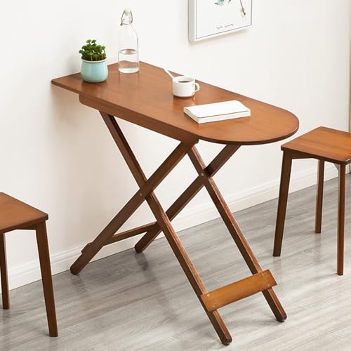 Table d'appoint de salon pliante gain de place jaune
