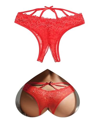 ohmydear Tanga de Encaje Erótica para Mujer Bragas Abiertas de Cintura Baja Ropa Interior Sexy la Entrepierna Abierta Tanga Eróticos Divertida con Correa Cruzada y Lazo | Ya disponible en tu tienda friki favorita! En mundofriki.es! ohmydear Tanga de Encaje Erótica para Mujer Bragas Abiertas de Cintura Baja Ropa Interior Sexy la Entrepierna Abierta Tanga Eróticos Divertida con Correa Cruzada y Lazo | Ya disponible en tu tienda friki favorita! En mundofriki.es!