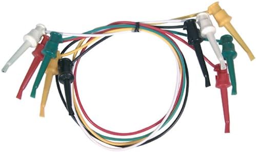 Elenco Electronics TL-21 Mini Grabber for IC Test Lead, RED, Green,Yellow,Black,White