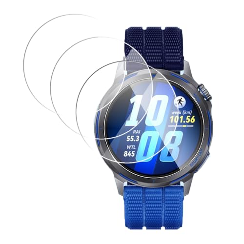 [3���Z�b�g] For HUAWEI WATCH GT Runner 2 �t�B���� �ی�t�B���� �����K���X�t�B�����ySHANCHI�z �t�� �ی�t�B���� �d�x9H ��t�ȒP �w��h�~�E������h�~ �Ռ��z�� �����ߗ� �C�菝�h�~