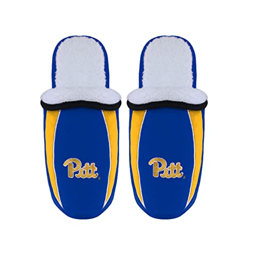 Image of FOCO mens NCAA College Team Logo Sherpa Moccasin Slippers