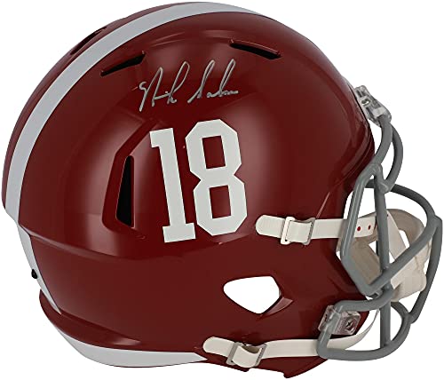 Nick Saban Autographed Riddell Speed Replica Helmet