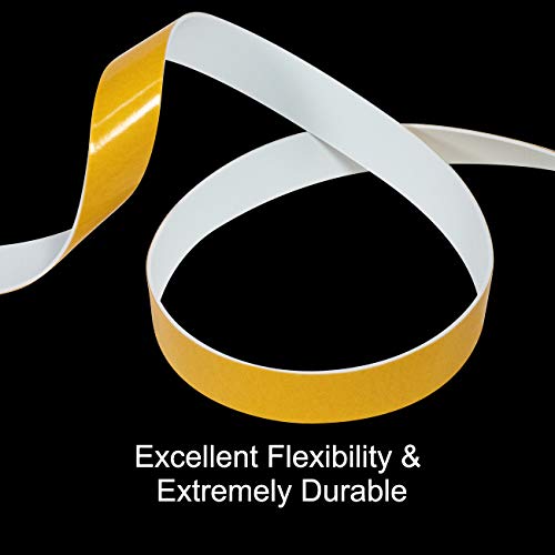 fowong Foam Tape White - 1 Roll, 1 Inch Wide X 1/16 Inch Thick, Window Seal Door Insulation Weather Stripping Closed Cell High Density Adhesive Foam Sealing Tape, Total 33 Feet - Thumbnail 4