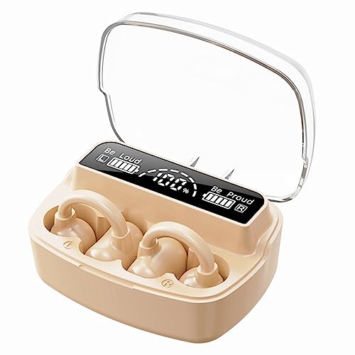 Tuesoa Auricular InaláMbrico Bluetooth A80 5.3 Tipo de Clip para la Oreja No en el OíDo Auricular InaláMbrico Bluetooth de Larga DuracióN, Color Piel