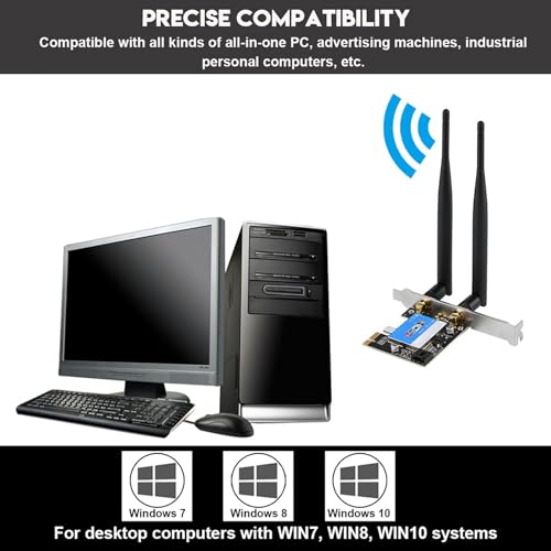 Adaptador WiFi PCIe SustVita de 433 Mbps con Bluetooth 4.0 para PC 4