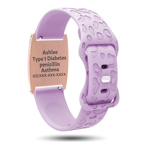Personalized Medic Gifts: Custom Engraved Emergency ID Bracelet, Stainless Steel & Silicone, 6-7.5in2