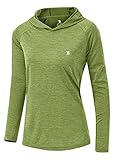 YSENTO Damen Outdoor Wandershirt Atmungsaktive Leicht Sport Langarmshirt Laufshirt Pullover Yoga Training T-Shirt Tops(Grün,M)