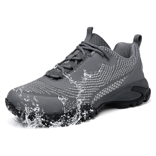 LEDINEY Hiking Shoes Women Waterproof Grey Lightweight for Trail Trekking Camping Zapatos de Senderismo para Mujer