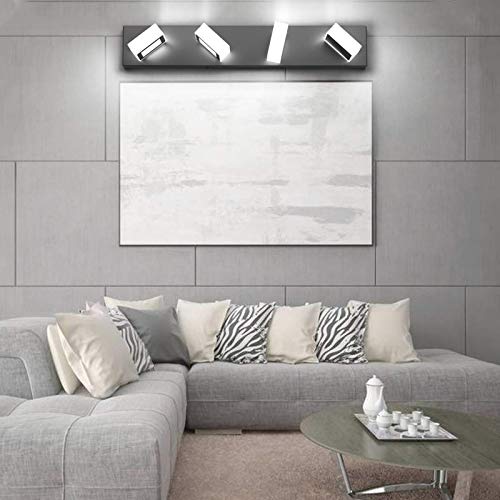 Ralbay Led Black 4 Lights Acrylic Lighting Fixtures Modern Matte Black Bathroom Vanity Lights #TOP4