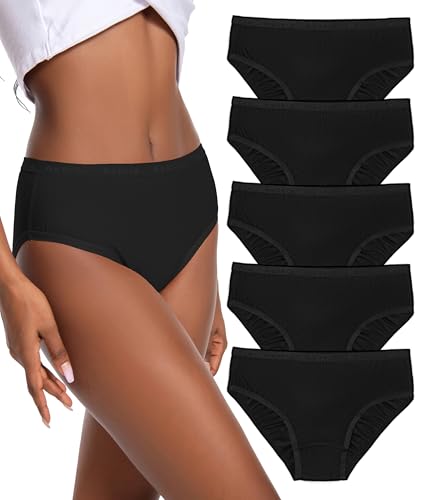 Nutria Womens Bikini Brief Quick Dry Travel Underwear 5-Pack Mesh