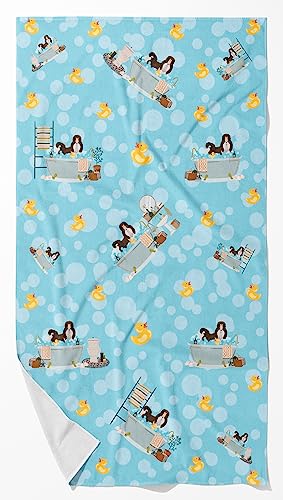 Caroline's Treasures WDK5682BTLG Liver and White Shih Tzu Bath Towel Large