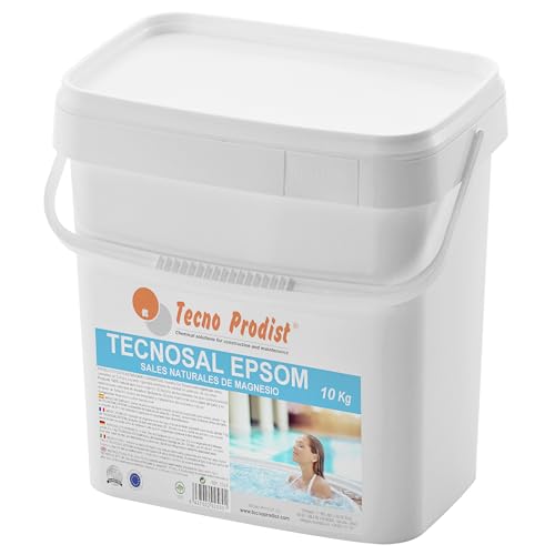 TECNOSAL EPSOM de TECNO PRODIST (10 kg) Sales de Epsom, sal de baño, tratamiento corporal 100% natural, terapias flotación, baños de inmersión, piscinas