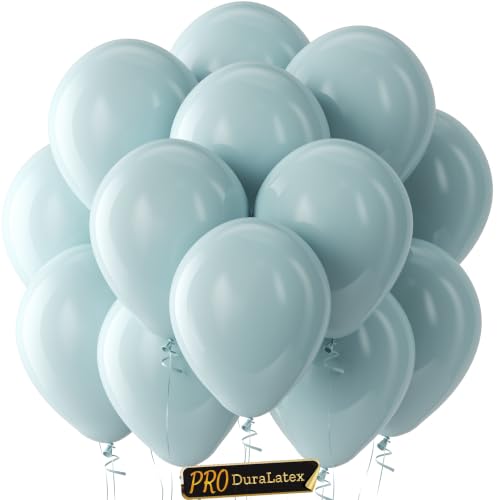Image of Bezente Pro Duralatex Dusty Blue Extra-Thick Balloons 100 Pack 12 inch