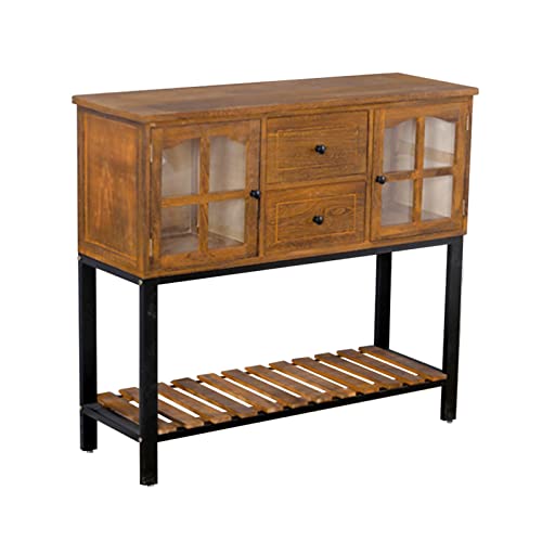 C-J-X TABLE Cajonera, Mesa De Consola De Sala De Estar De Mesa De Almacenamiento Retro Gabinete De Entrada De Mesa contra El Gabinete Lateral De Almacenamiento De Pared(Size:68 * 35 * 90CM) Cover