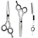 Saki Makoto Professional Hairdressing Scissors and Thinning Shears Set for Professional Hair Cutting - 5.5' 440C Stainless Steel