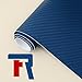 RockRose 3D Matte Navy Blue Carbon Fiber Vinyl Wrap – Self-Adhesive, Anti-Wrinkle & Air Release | DIY Automotive Film for Cars, Bikes, and More (1FT x 10FT)